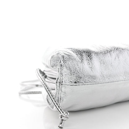 Bottega Veneta Metallic Calfskin The Mini Pouch Silver 9 of 10