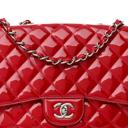 Chanel Patent Jumbo Single Flap Red 8 of 17