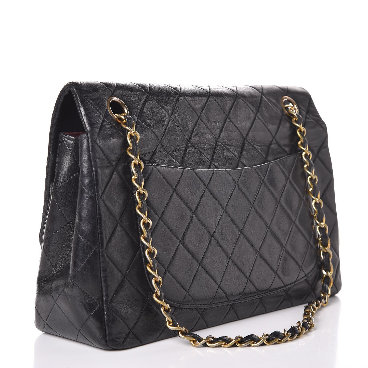 Chanel Lambskin Quilted Jumbo Single Flap Black 4 of 12