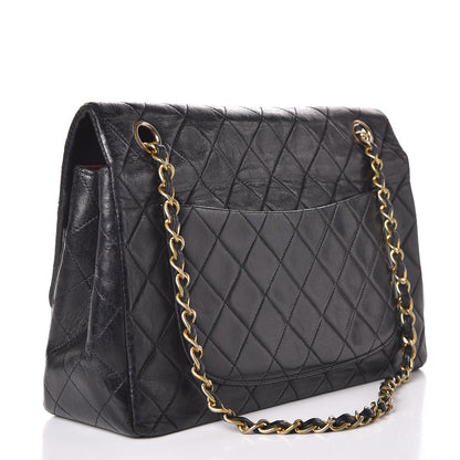 Chanel Lambskin Quilted Jumbo Single Flap Black 4 of 12