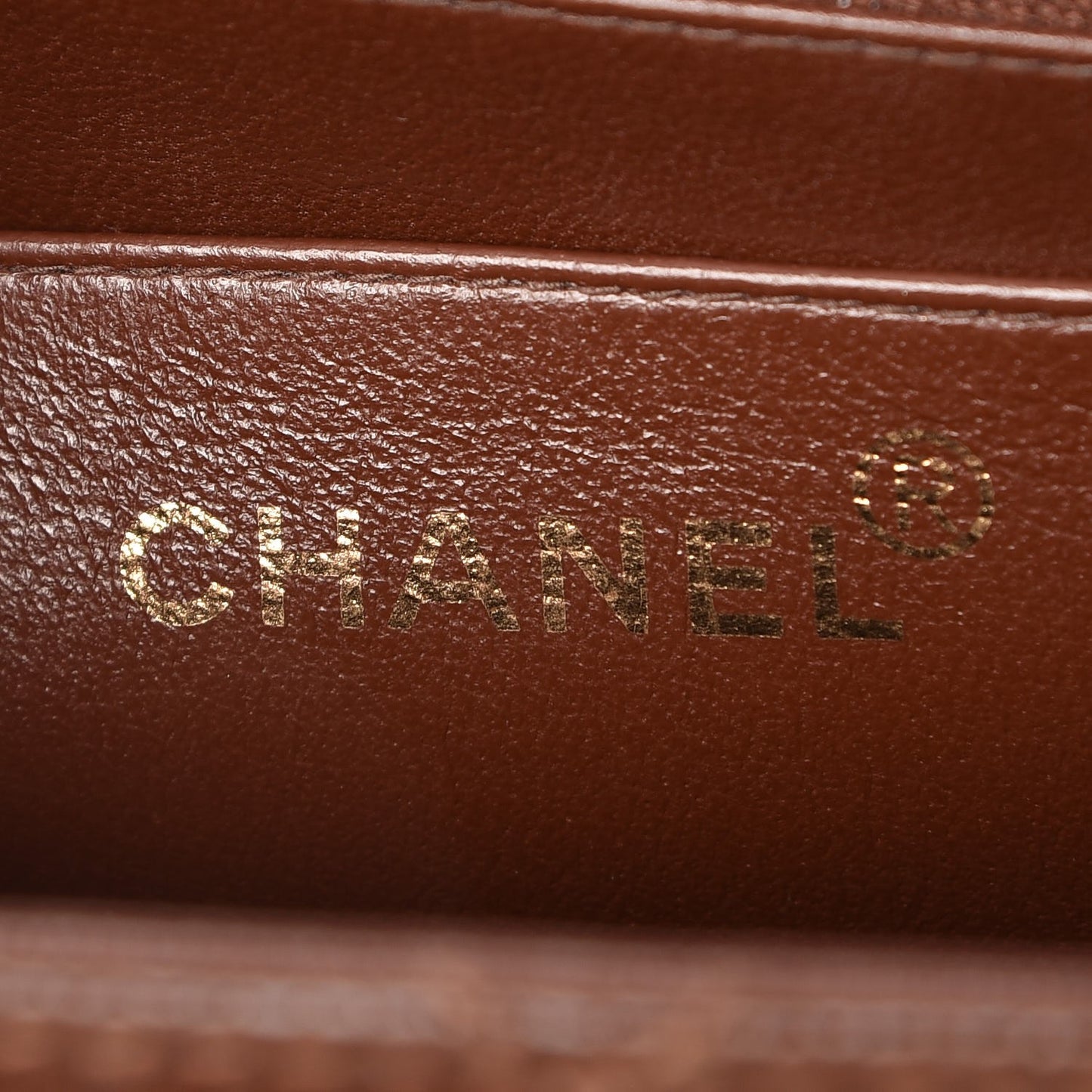 Caviar Stitch Jumbo Single Flap Brown