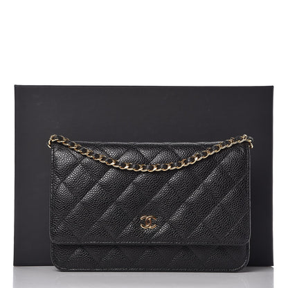 Chanel Caviar Quilted Wallet On Chain WOC Black 9 of 9