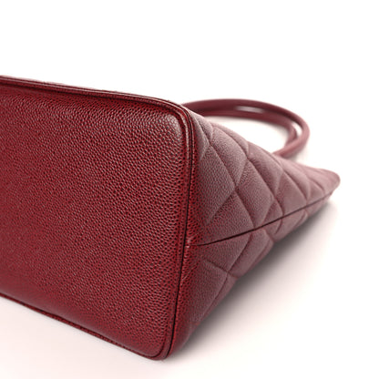 Chanel Caviar Quilted Medallion Tote Bordeaux 9 of 11
