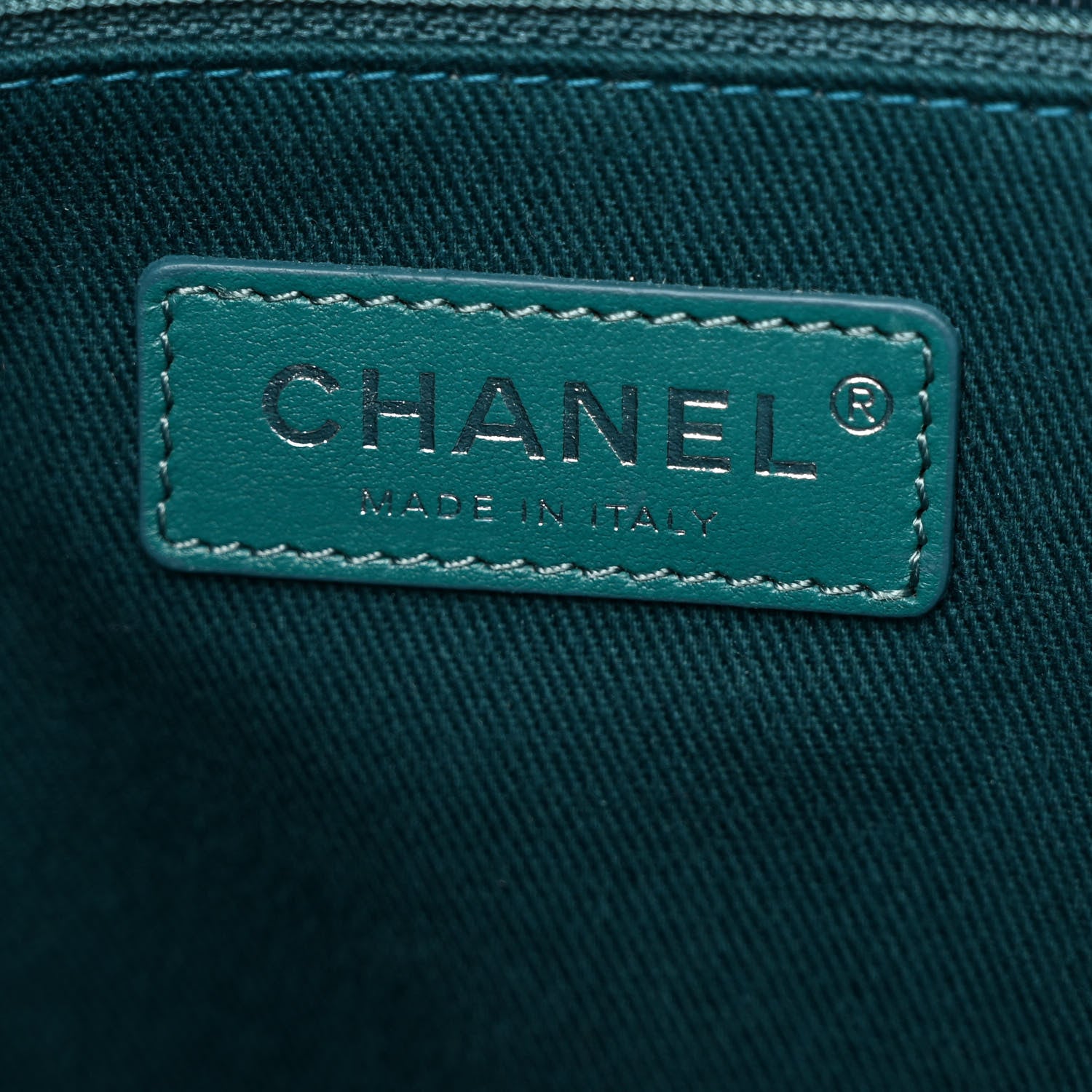 Chanel Lurex Boucle Small Deauville Tote Turquoise 6 of 10