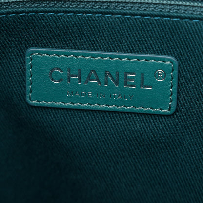 Chanel Lurex Boucle Small Deauville Tote Turquoise 6 of 10