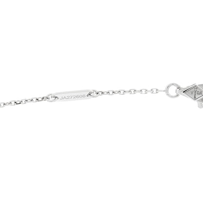 Van Cleef & Arpels 18K White Gold Diamond Sweet Alhambra Pendant Necklace 5 of 6