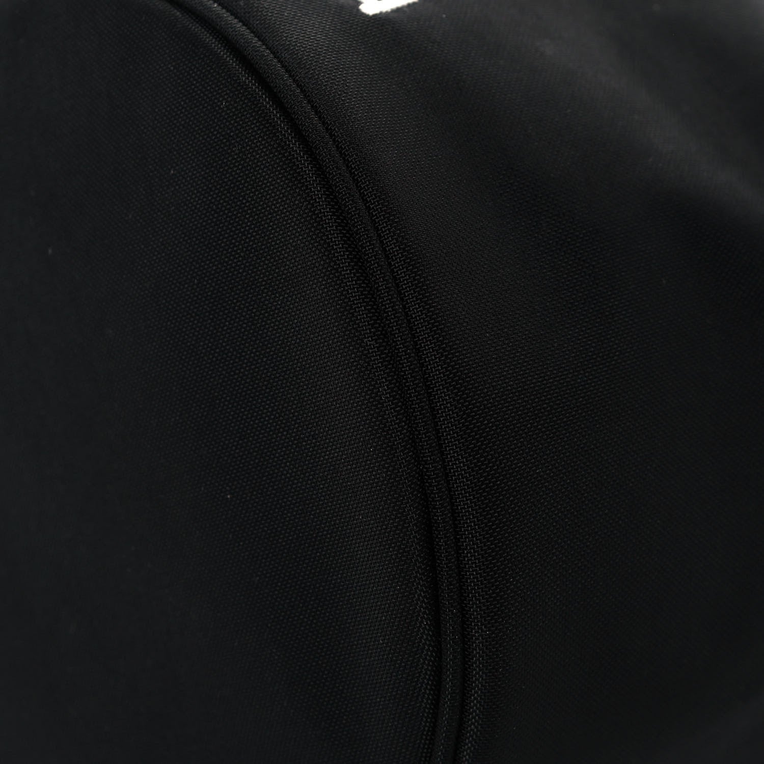 Balenciaga Recycled Sport Nylon Logo Embroidered Wheel Drawstring Bucket Bag Black White 9 of 11