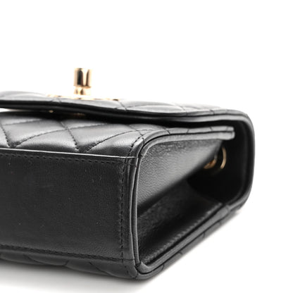 Chanel Lambskin Quilted Mini Trendy CC Clutch With Chain Black 9 of 9
