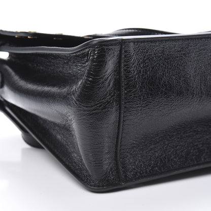 Fendi Agnello Old Shine Vitello Go Rain Small Flip Tote Black Marrone 9 of 12