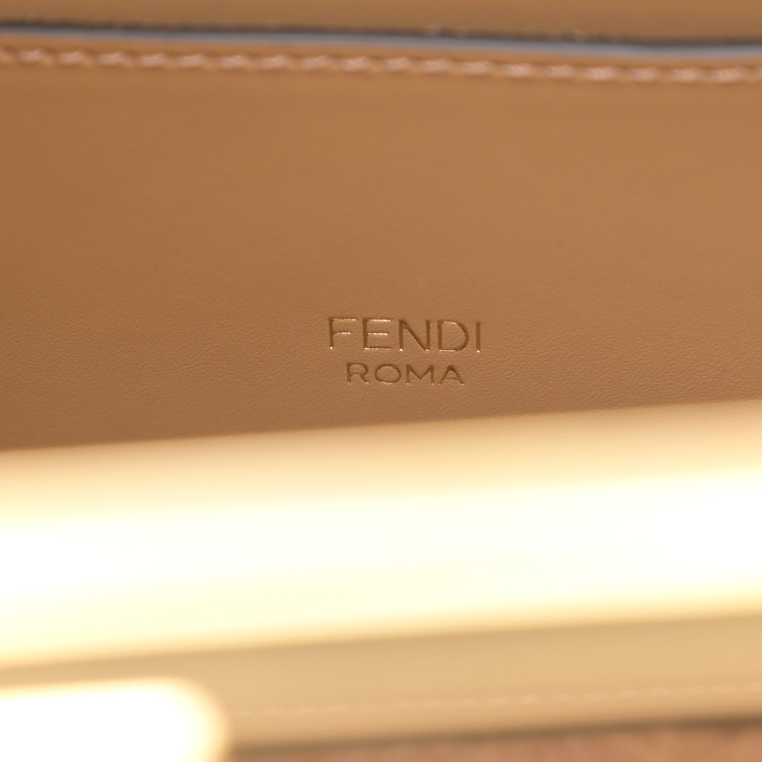 Fendi Vitello King Small Fendi Way Tote Miele Scuro 6 of 10