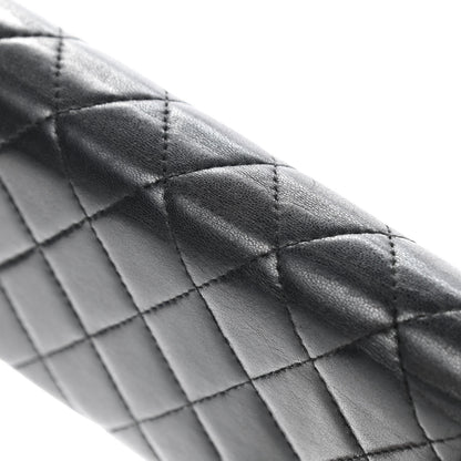 Chanel Lambskin Quilted Large Gusset Flap Wallet Black 22 of 24