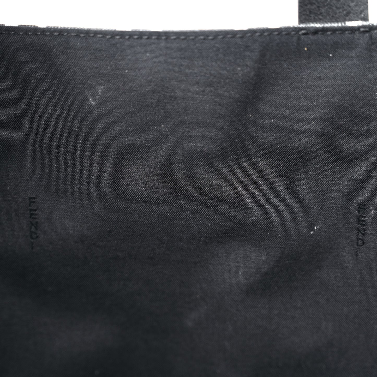 X JOSHUA VIDES Coated Canvas FF Cloudy Shopping Tote White Celeste Black