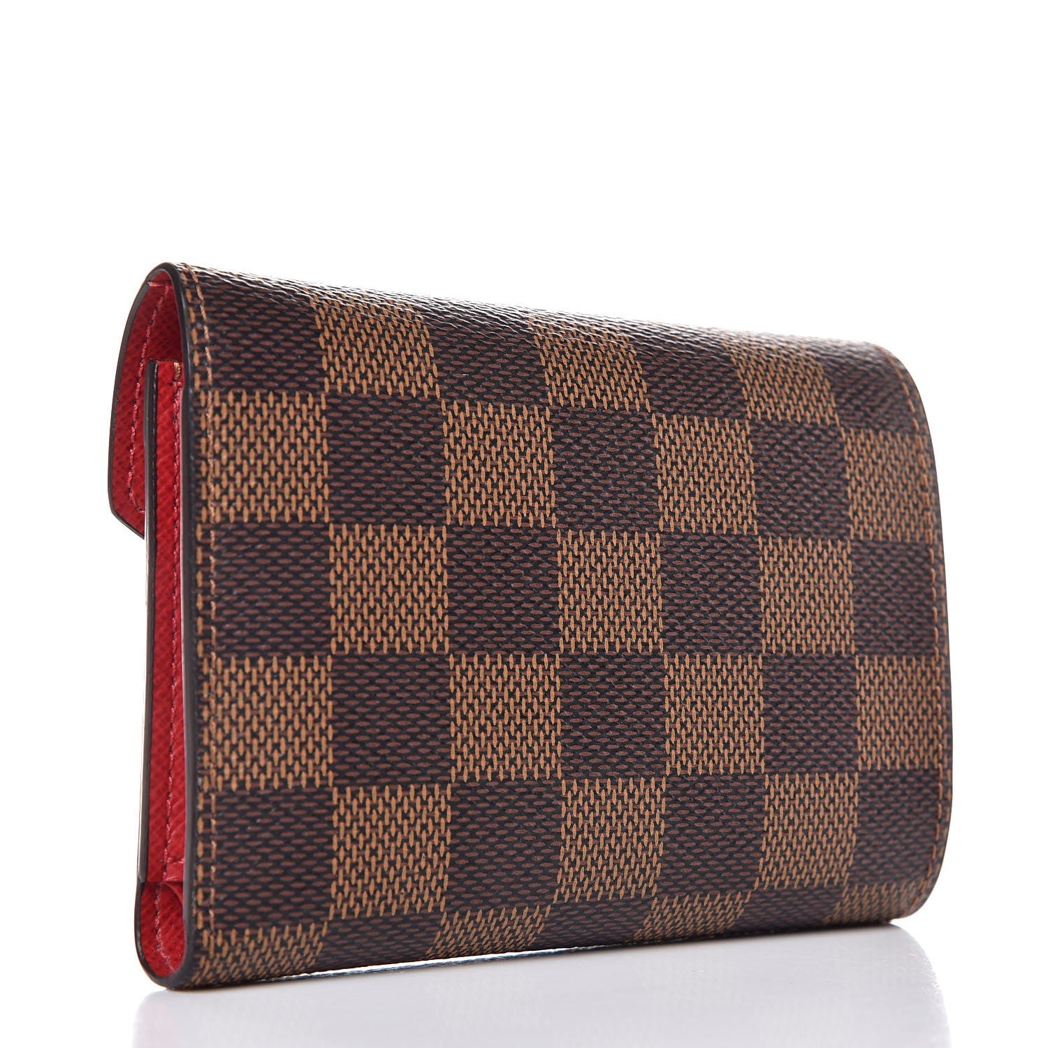 Louis Vuitton Damier Ebene Victorine Wallet Red 3 of 8