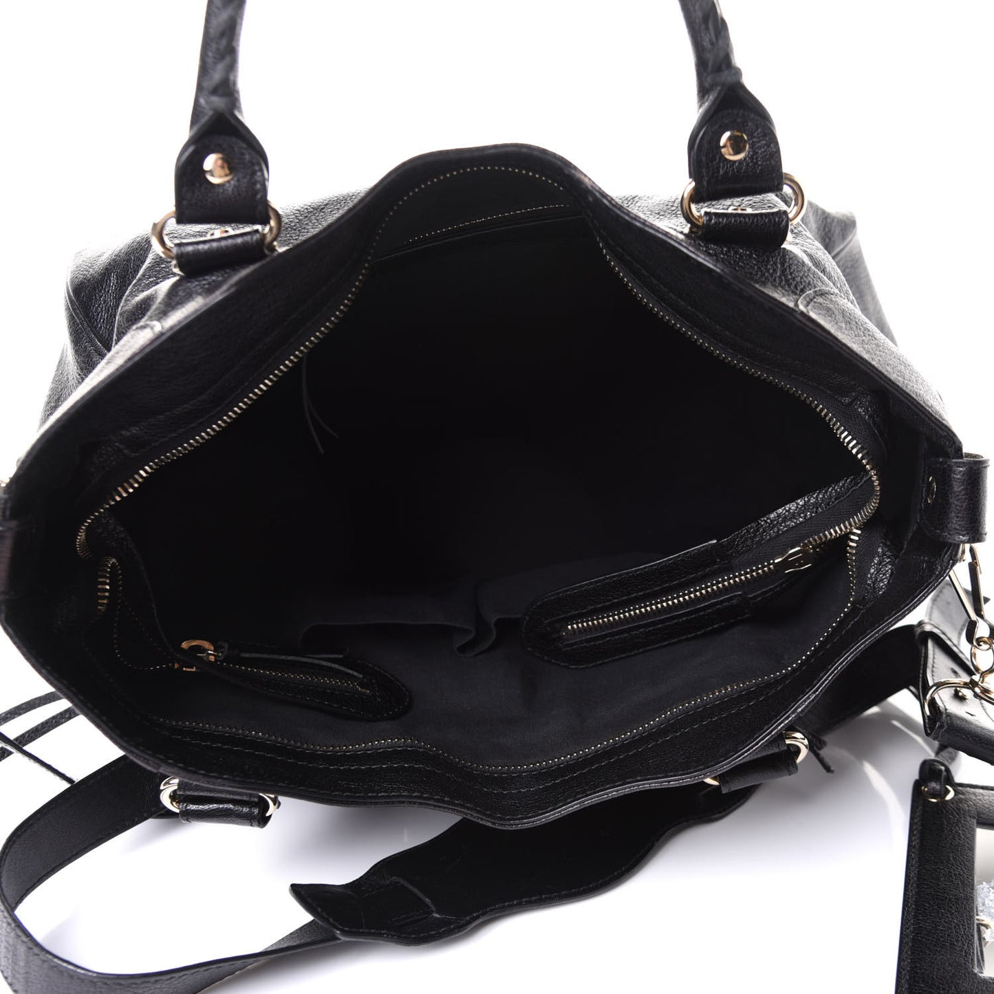 Chevre Gold Metallic Edge Hardware Velo Black