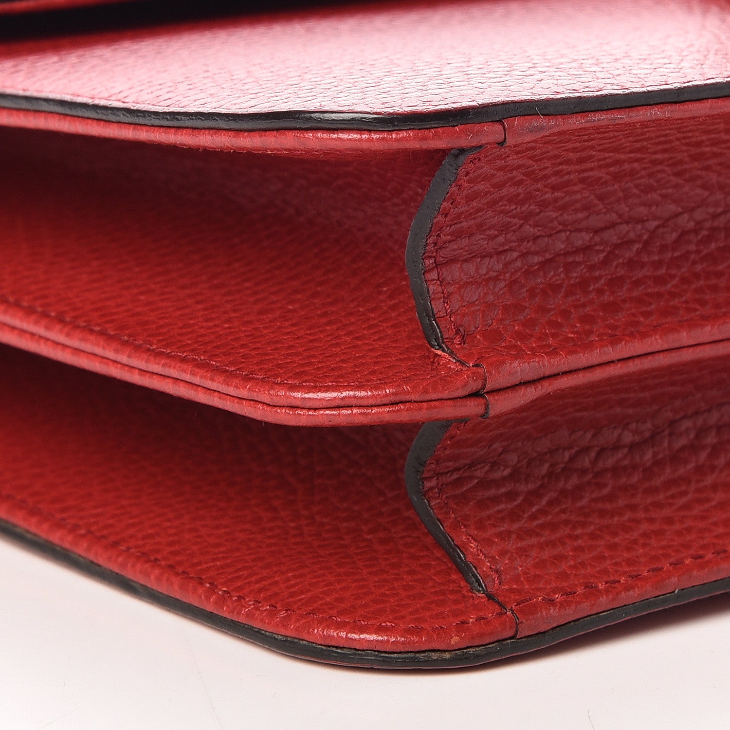 Gucci Dollar Calfskin Interlocking G Shoulder Bag Red 8 of 10