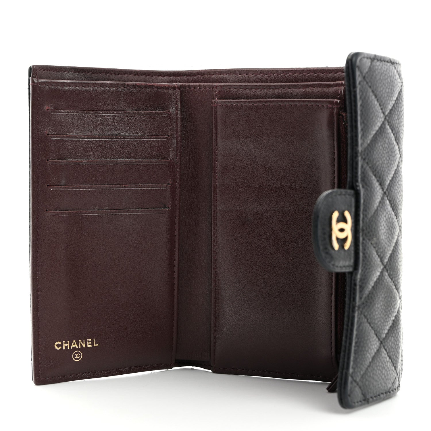 Chanel Caviar Quilted Medium Flap Wallet Black 5 of 10