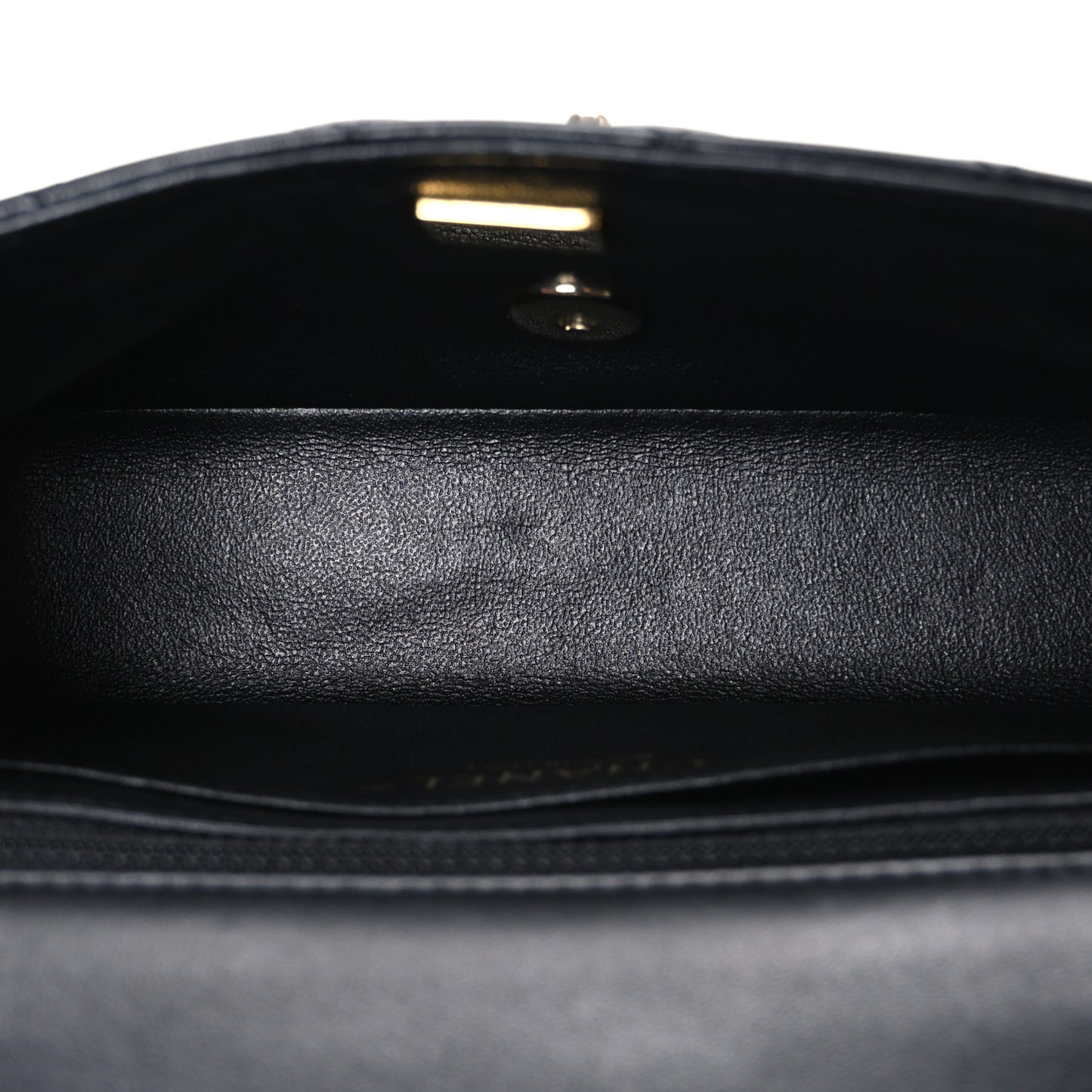 Lambskin Quilted Mini Rectangular Flap Black
