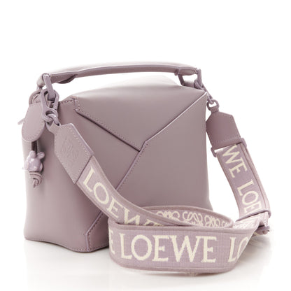 Loewe Satin Calfskin Monochrome Small Puzzle Edge Bag Pale Aubergine Glaze 3 of 11