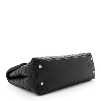 Chanel Caviar Quilted Medium Coco Handle Flap Black 4 of 13