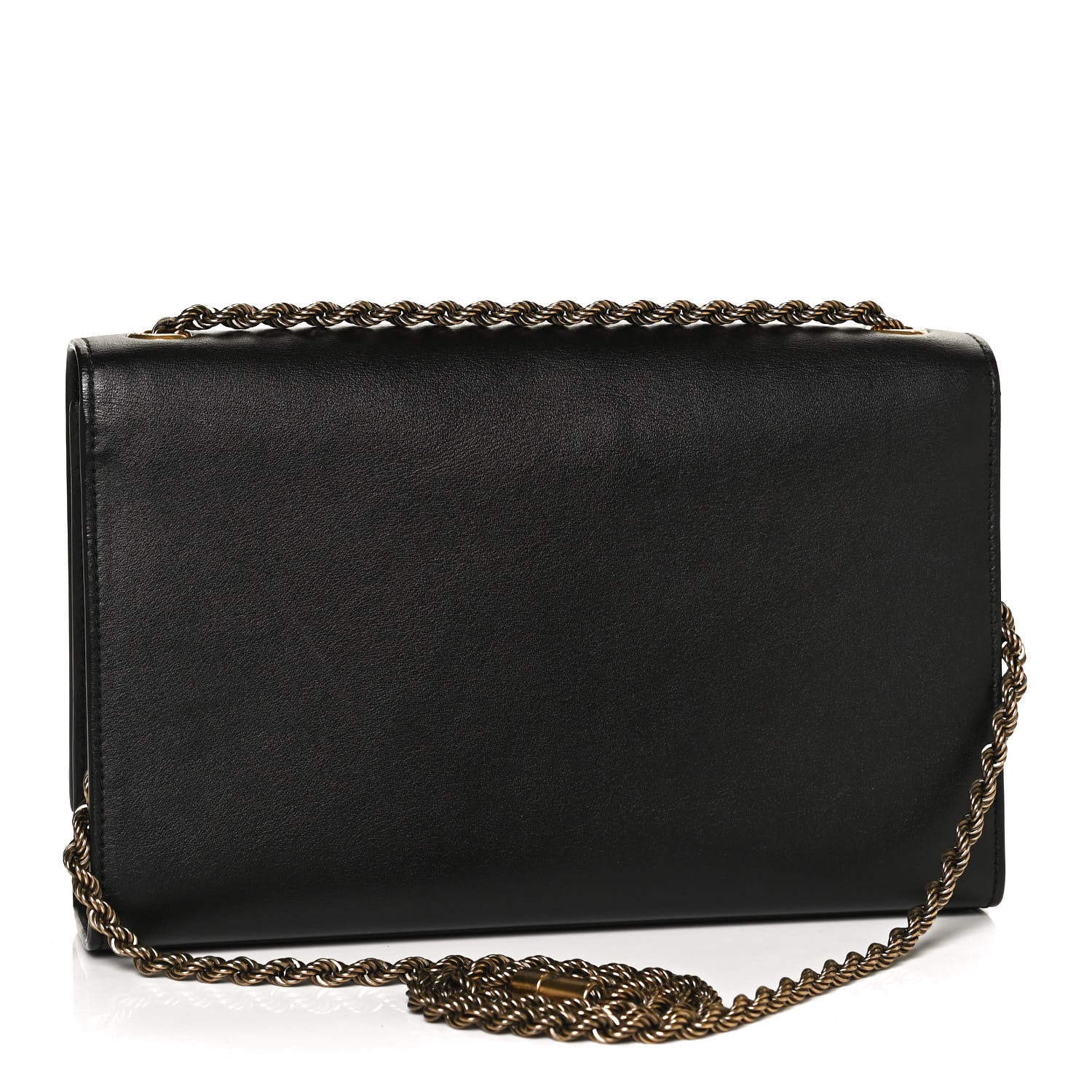 Saint Laurent Smooth Calfskin Medium Braided Monogram Kate Satchel Black 2 of 10