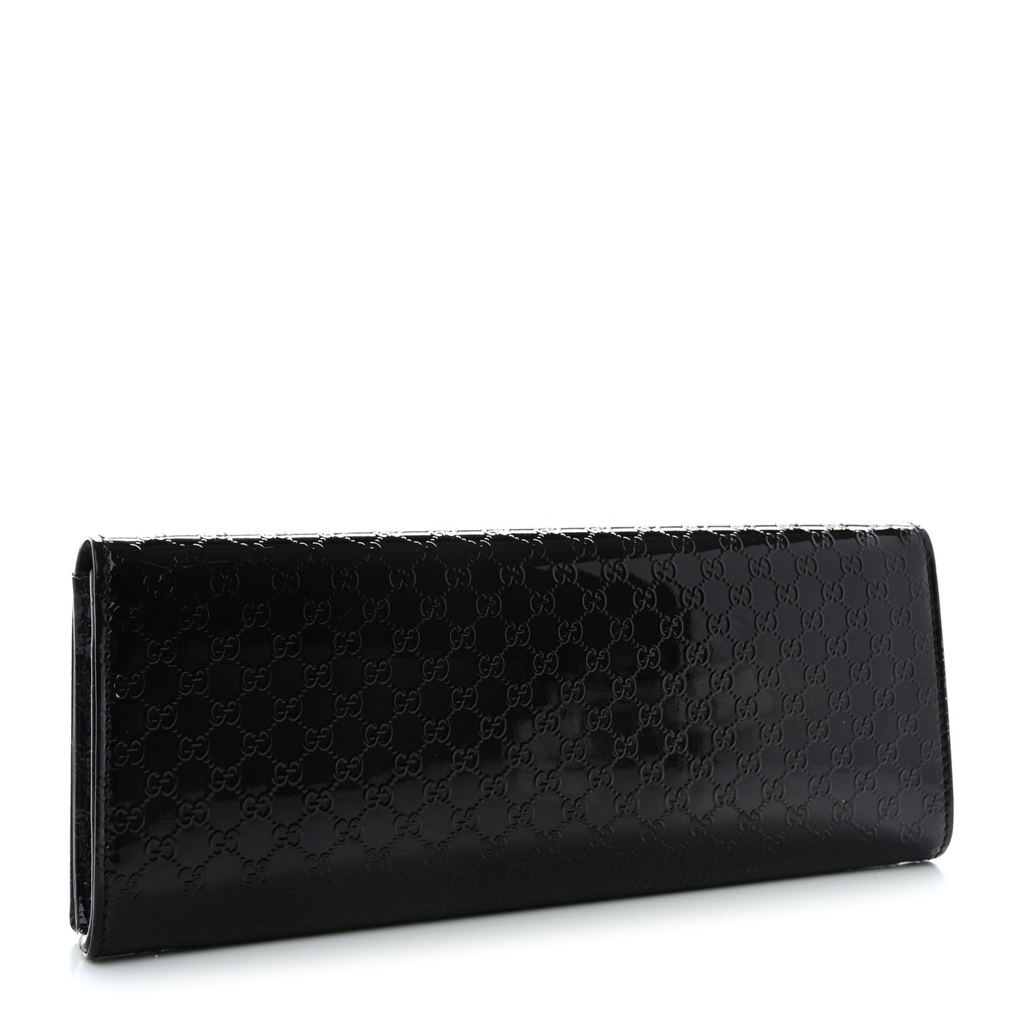 Patent Microguccissima Small Broadway Clutch Black