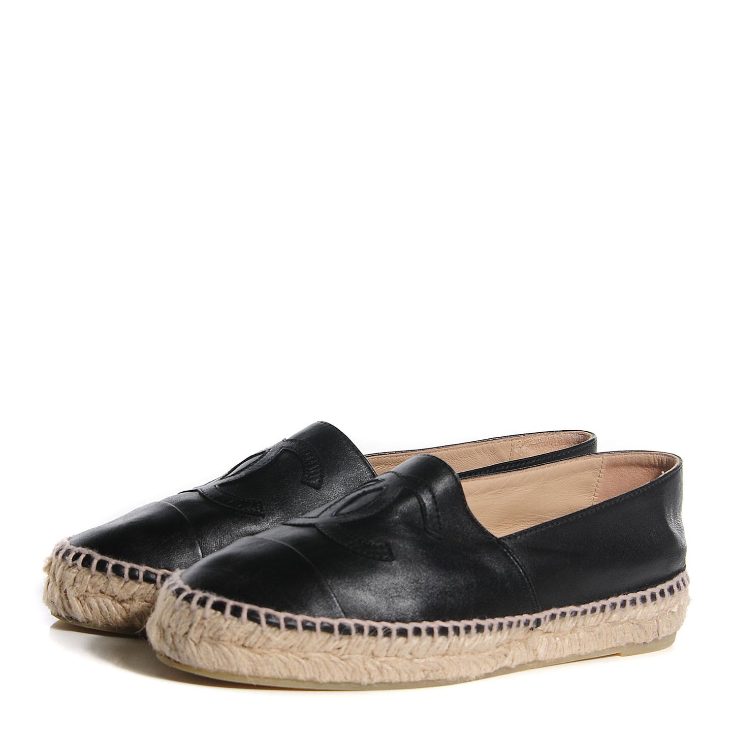 Lambskin CC Espadrilles 38 Black