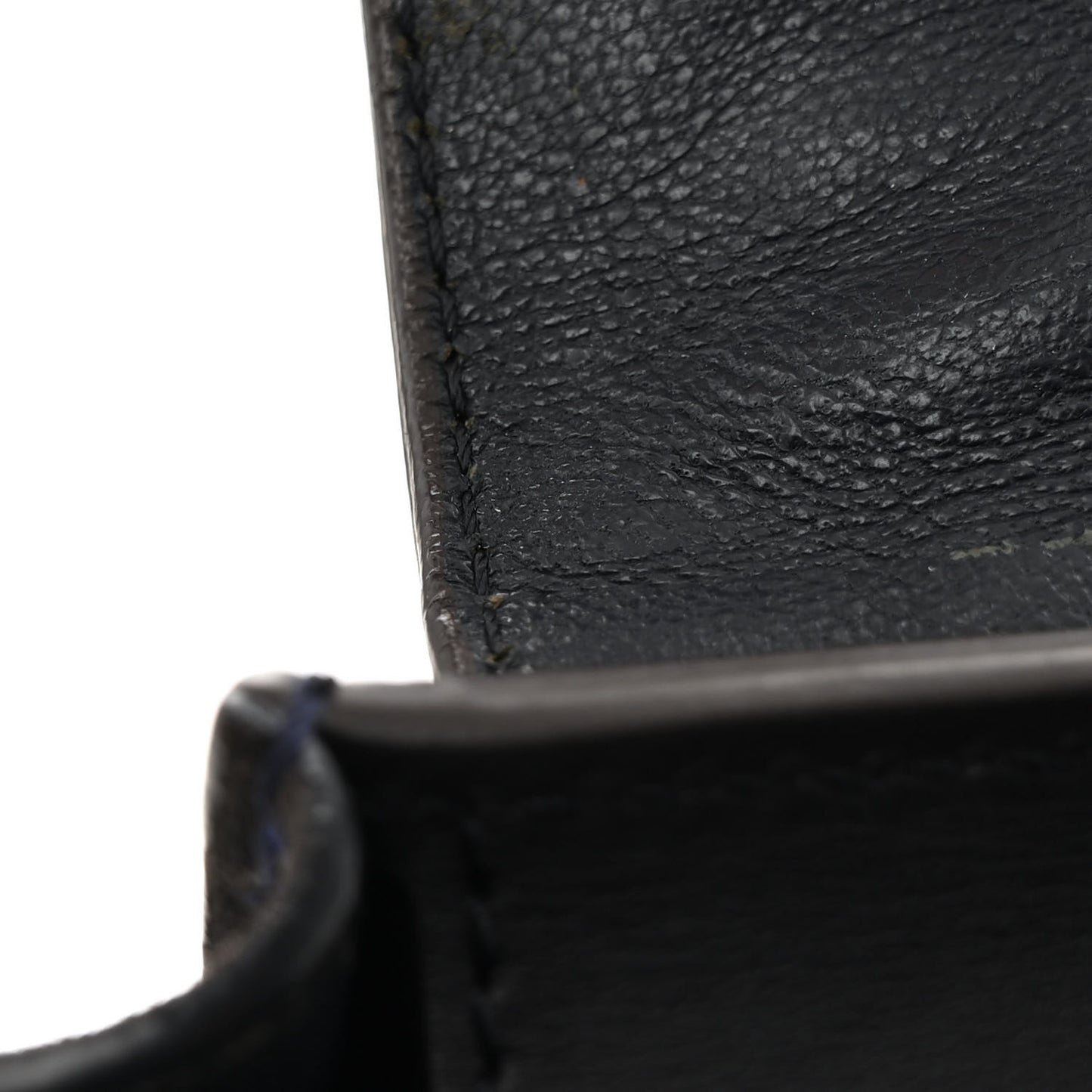 Smooth Calfskin Suede Medium Trapeze Blue Black