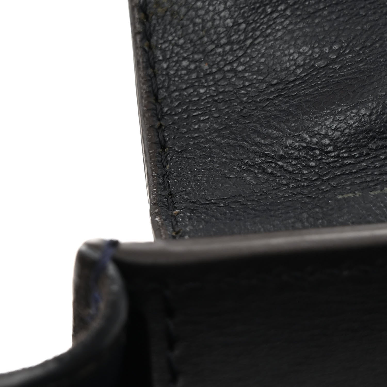 Celine Smooth Calfskin Suede Medium Trapeze Blue Black 7 of 18