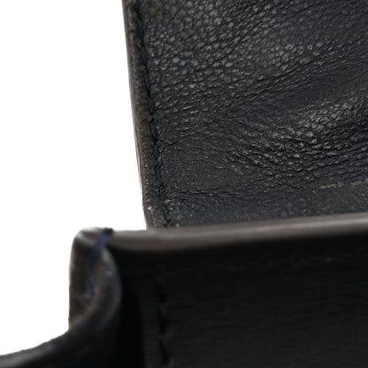 Celine Smooth Calfskin Suede Medium Trapeze Blue Black 7 of 18