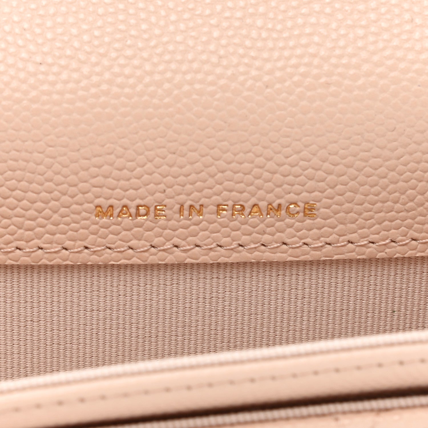 Chanel Caviar Quilted Flap Card Holder Wallet Beige 7 of 9