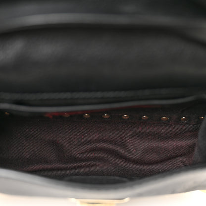 Valentino Garavani Vitello Mini Rockstud Flap Saddle Crossbody Bag Black 5 of 11