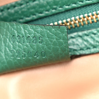 Gucci Straw Jacquard Dollar Calfskin GG Monogram Medium Ophidia Shopping Tote Natural Emerald 7 of 10