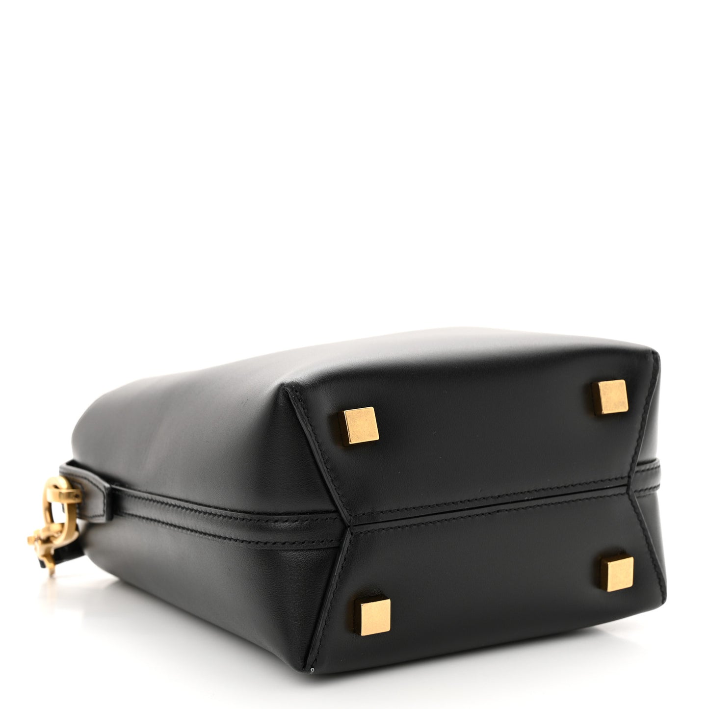 Shiny Calfskin Le 37 Mini Bucket Bag Black