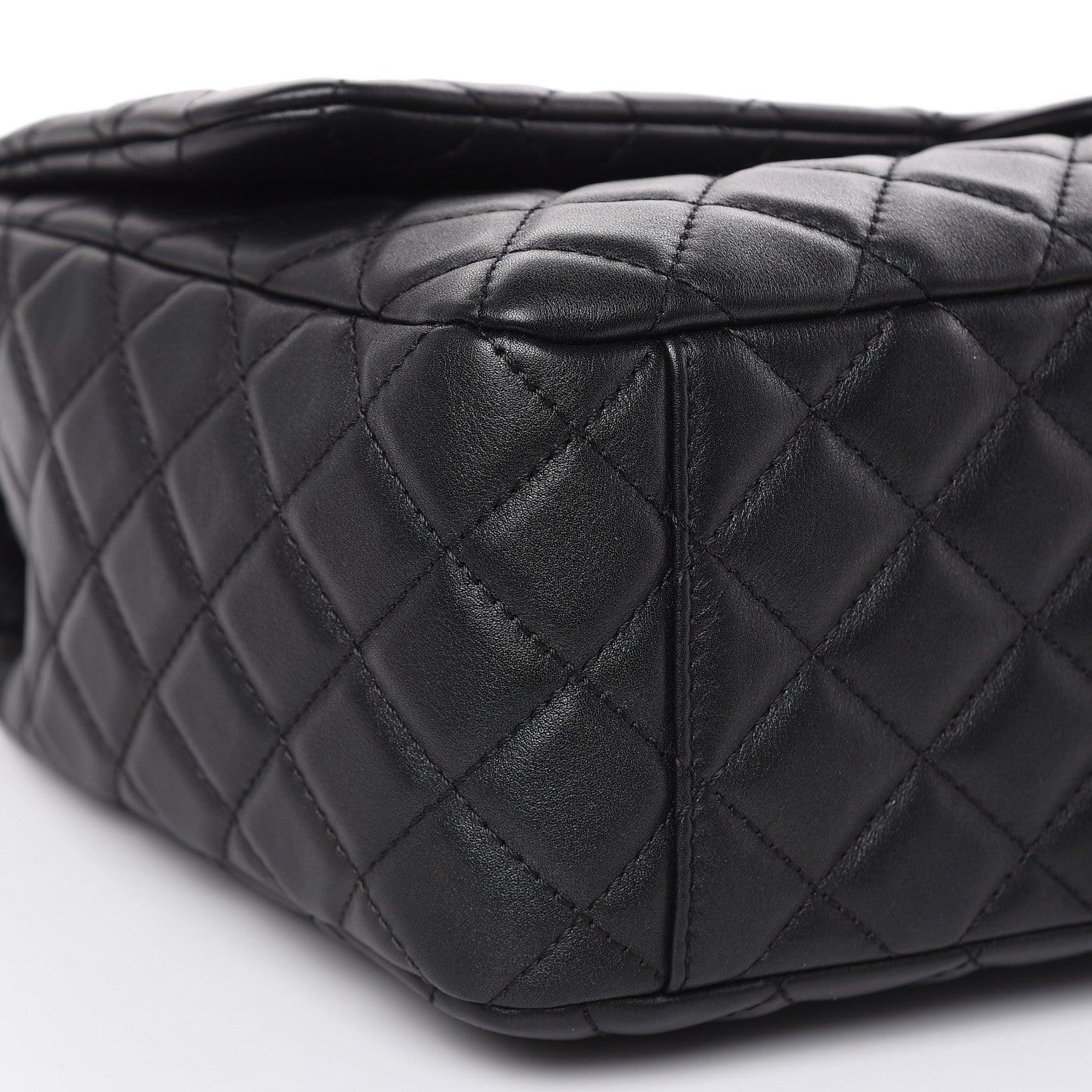 Chanel Metallized Calfskin Quilted Small XXL Travel Flap Bag Black 8 of 10