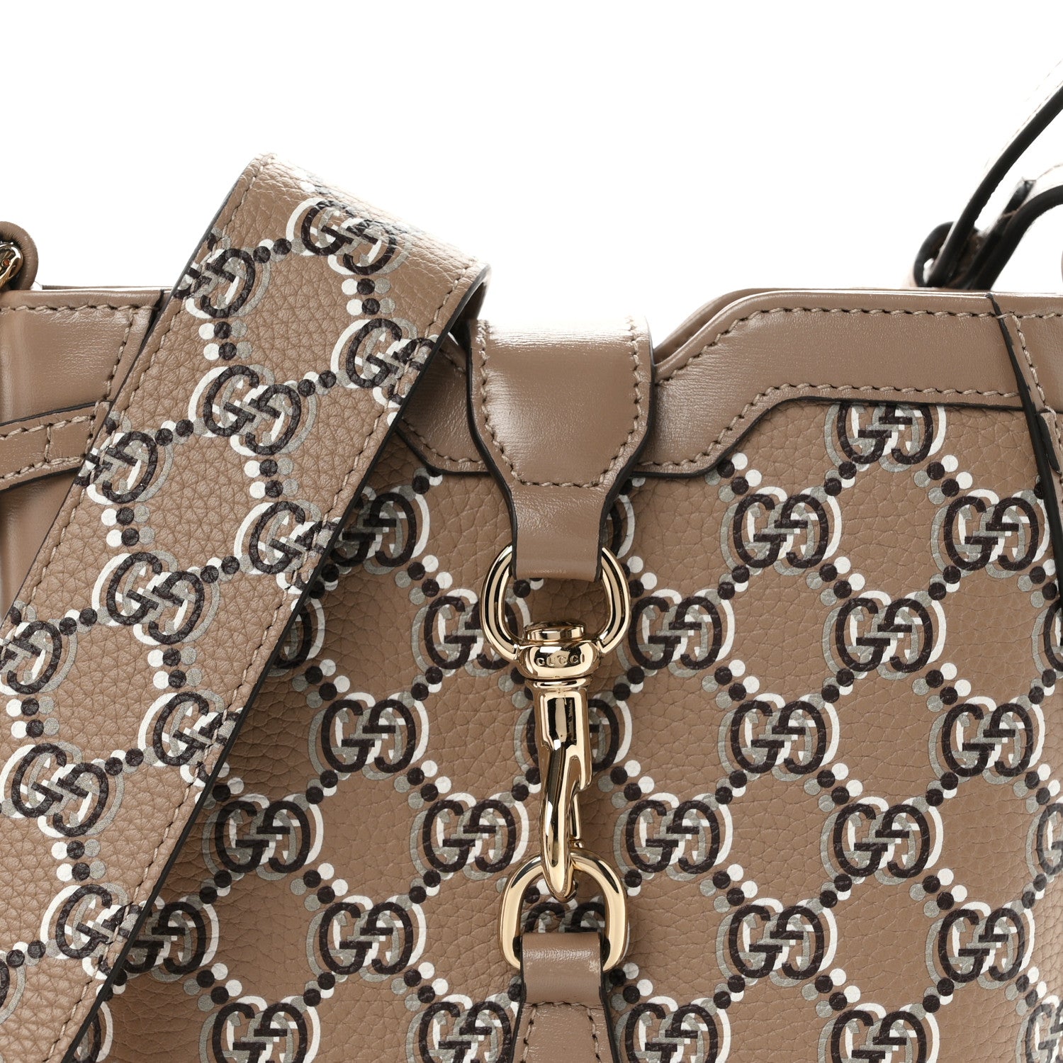 Gucci GG Shadow Monogram Mini Bucket Bag Beige 8 of 10