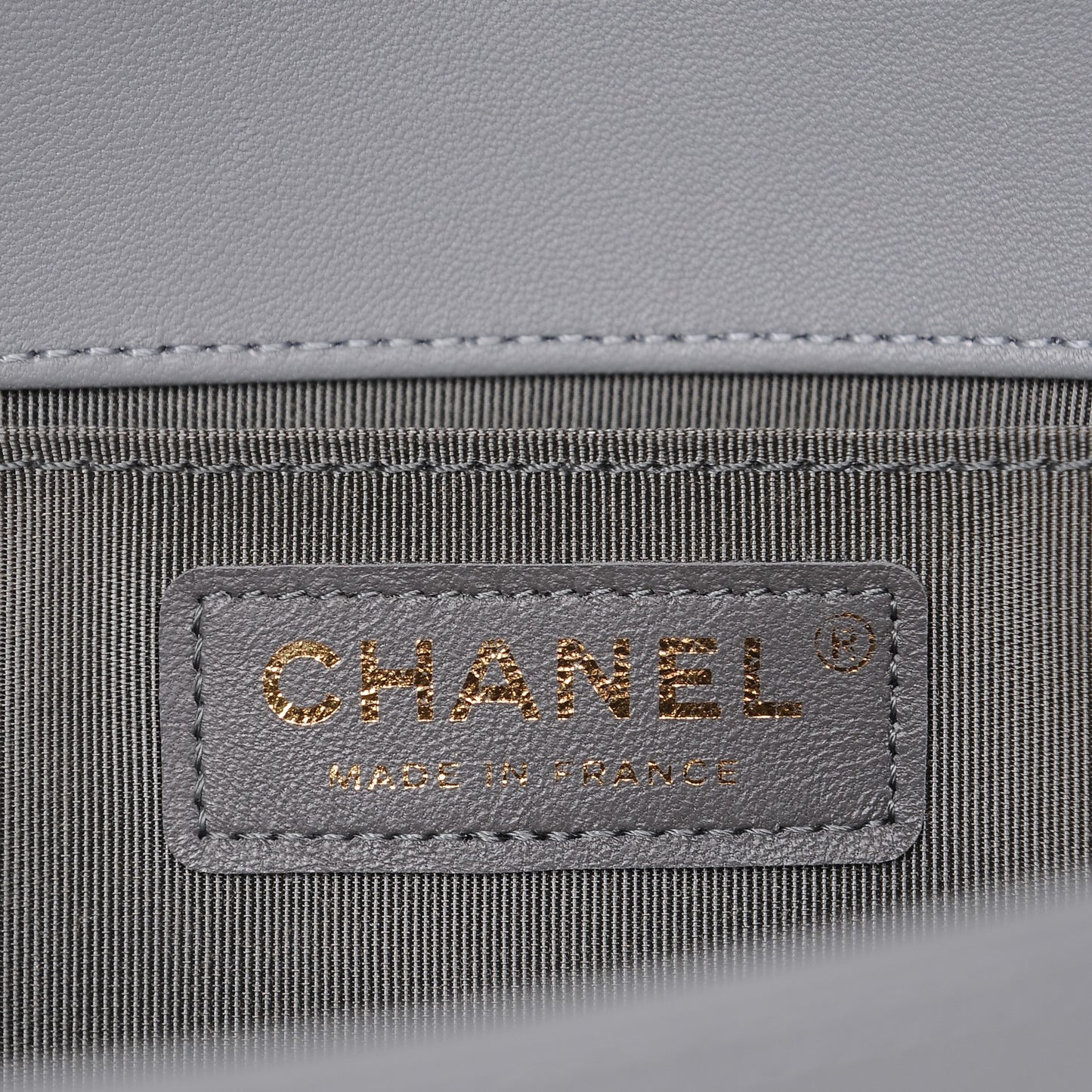 Lambskin Quilted Medium Boy Flap Grey