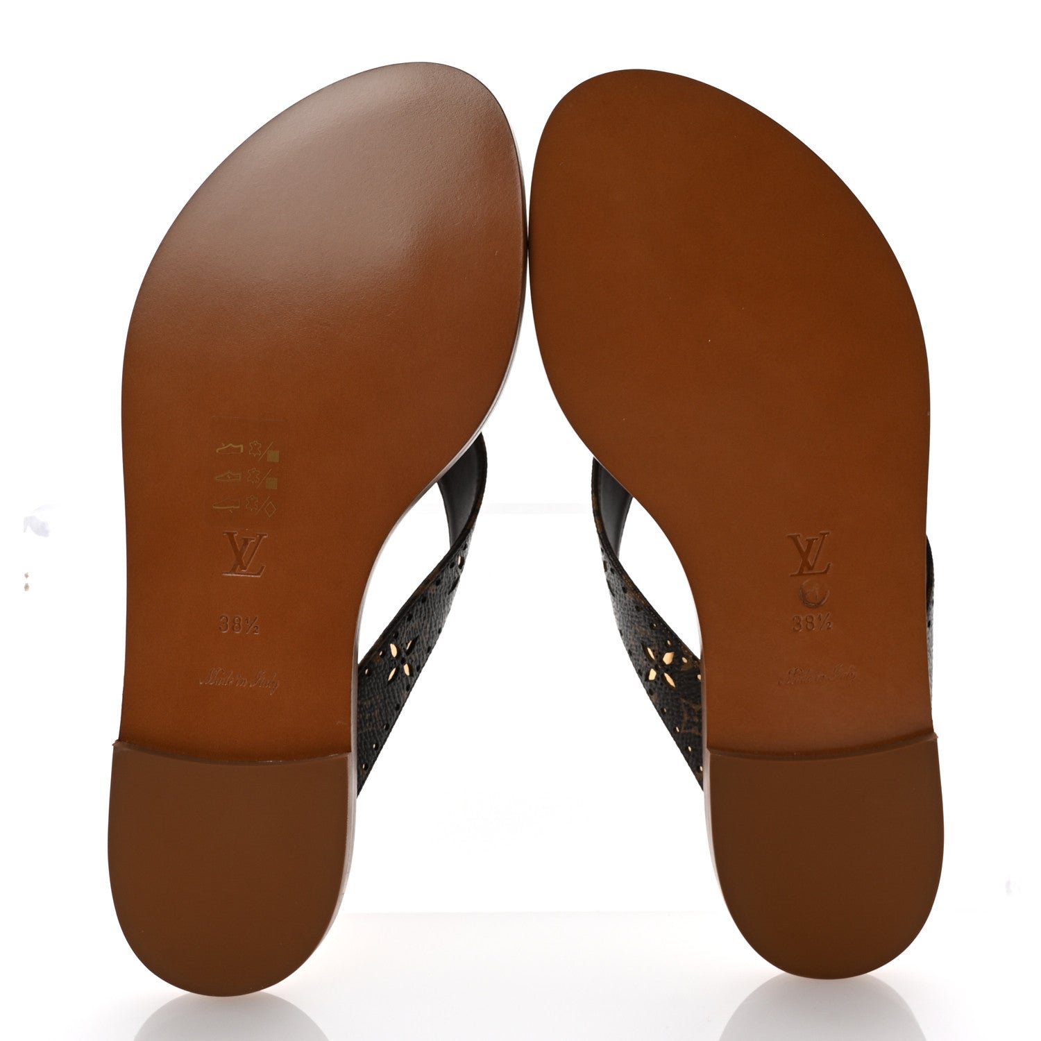 Louis Vuitton Monogram Sunny Flat Thong Sandals 38.5 Brown 6 of 9