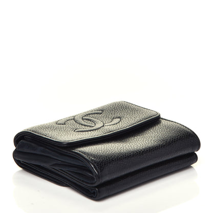 Chanel Caviar Timeless CC Compact Flap Wallet Black 4 of 8