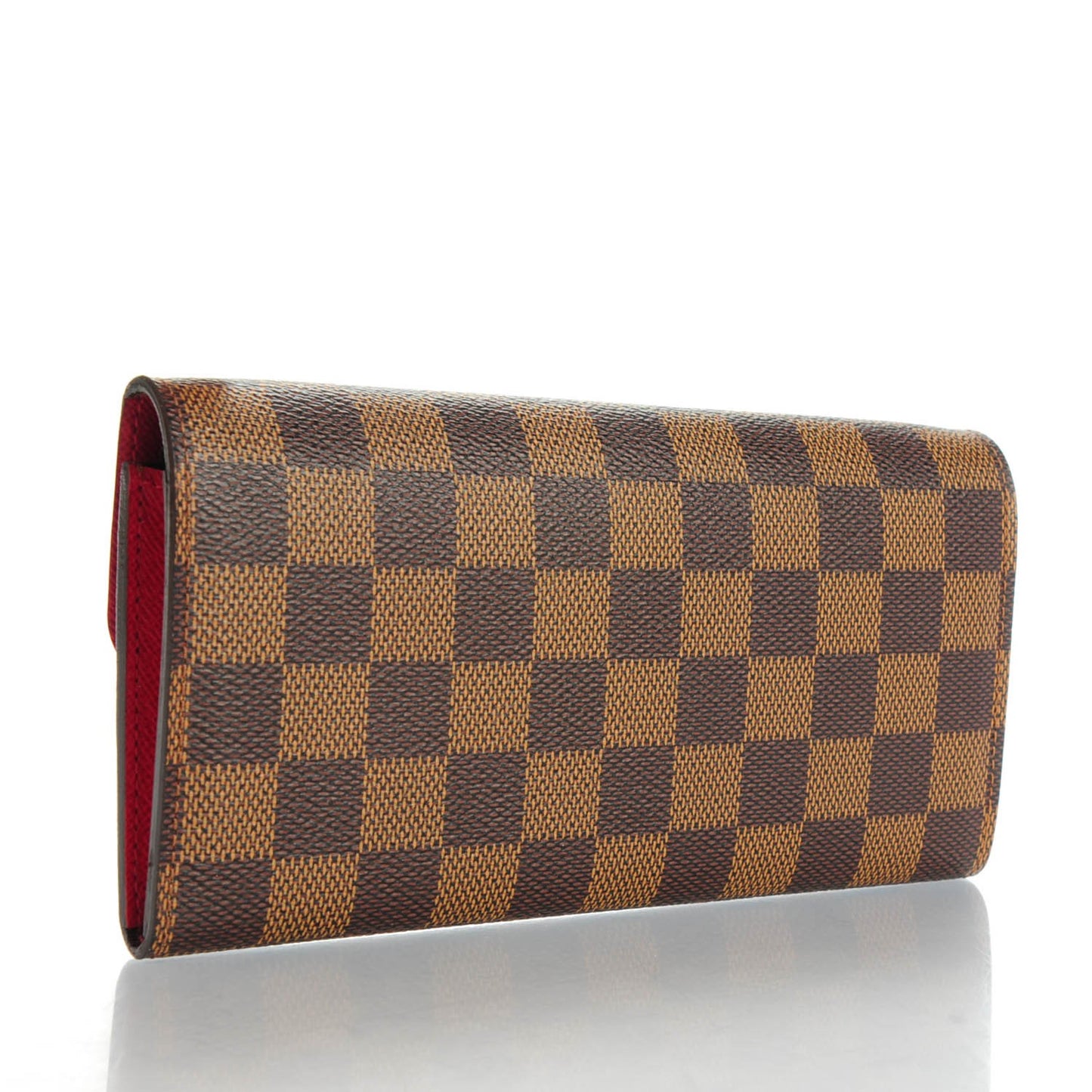 Damier Ebene Emilie Wallet Red