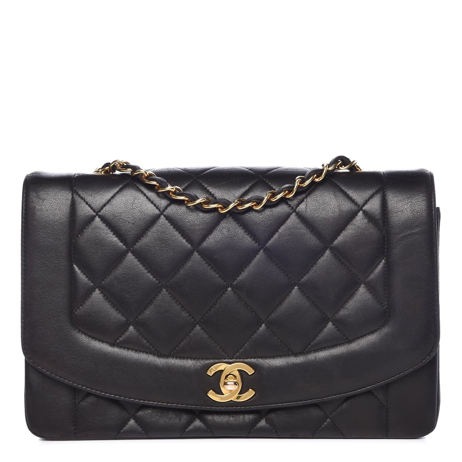 Chanel Lambskin Quilted Medium Single Flap Black 1 of 9