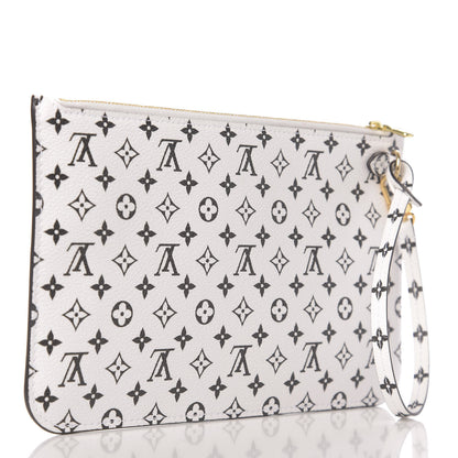 Louis Vuitton Monogram Giant Neverfull MM GM Pochette White 3 of 7