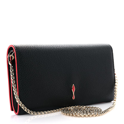 Christian Louboutin Calfskin Boudoir Chain Wallet Black 2 of 12
