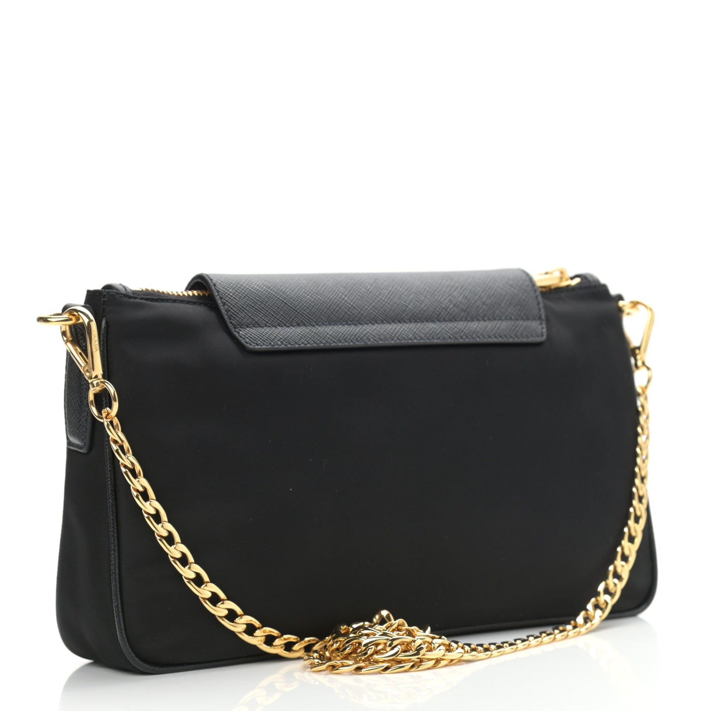 Tessuto Nylon Saffiano Crossbody Bag Black