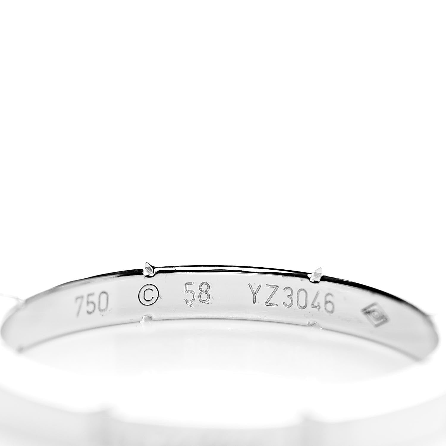 Cartier 18K White Gold 2.5mm Maillon Panthere Wedding Band Ring 58 8.25 4 of 4