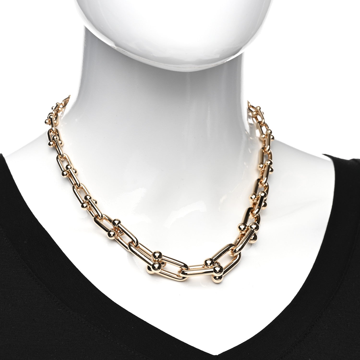 Tiffany 18K Rose Gold HardWear Graduated Link Necklace 2 of 4