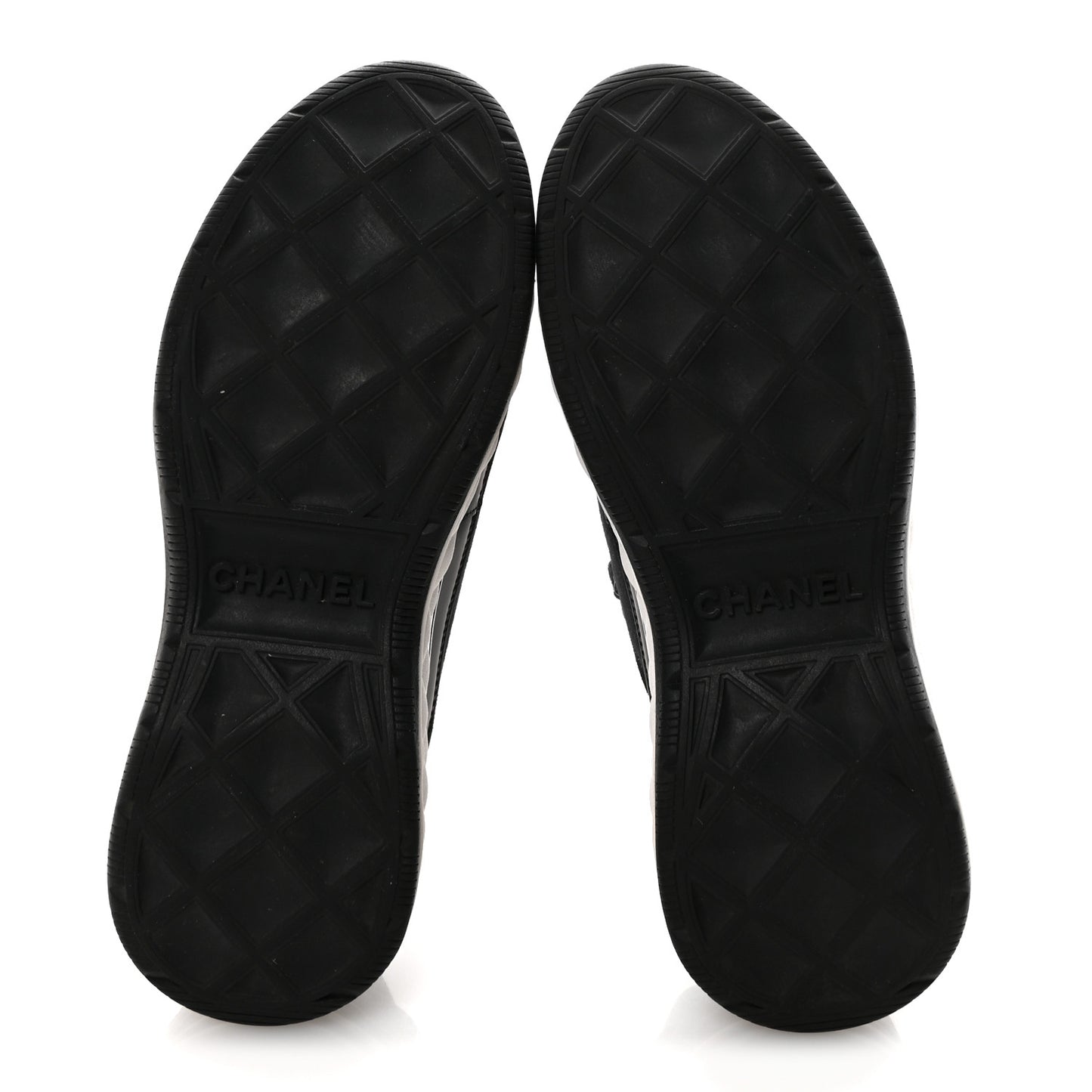 Velvet Calfskin Mixed Fibers CC Sneakers 36.5 Black