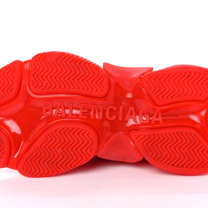 Balenciaga Fabric Mesh Clear Sole Womens Triple S Sneakers 37 Rouge Vif 6 of 17