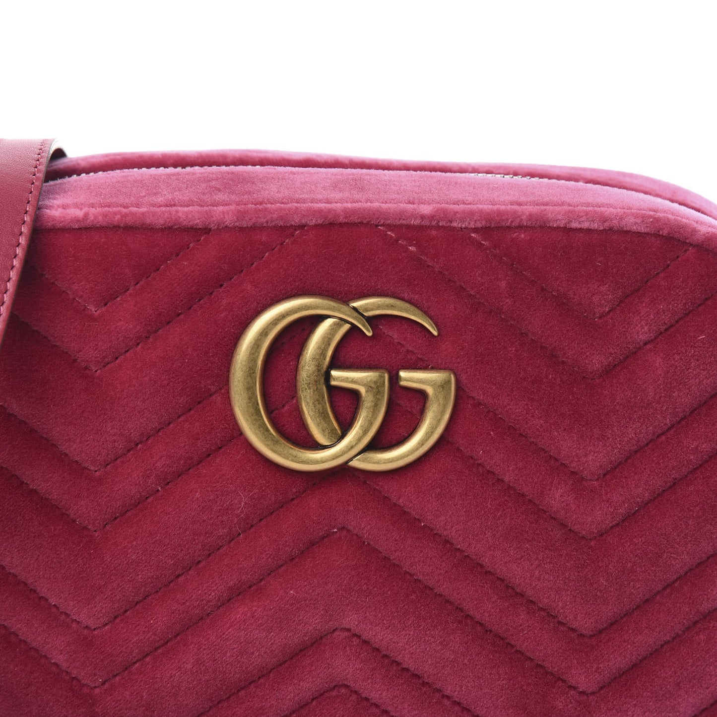 Velvet Matelasse Small GG Marmont Chain Shoulder Bag Light Raspberry Rose