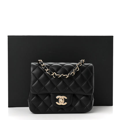 Chanel Lambskin Quilted Mini Square Flap Black 11 of 11