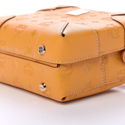 MCM Calfskin Ottomar Monogram Soft Berlin Crossbody Golden Mango 9 of 9